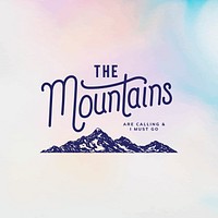 Mountain shape for logo illustration