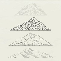 Mountain shapes for logo illustration
