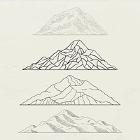 Mountain shapes for logo vector