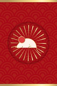 The year of the rat background vector