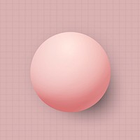 Pink circle on a grid background vector