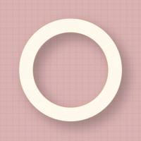 White circle on a pastel pink background social banner