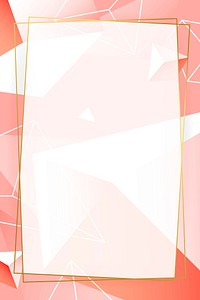 Pink geometrical patterned frame vector