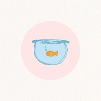 Gold fish story highlights icon for social media vector