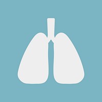 Human organ lung medical icon vector
