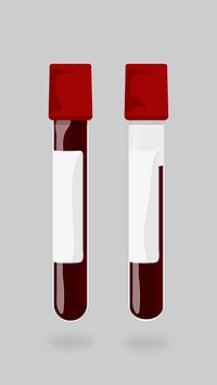 Coronavirus blood test tubes vector