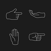 Hand signals set vector