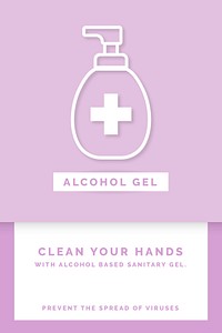 Clean your hands with alcohol based sanitary gel to prevent the spread of coronavirus element vector