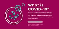 What is covid-19 coronavirus awareness template vector