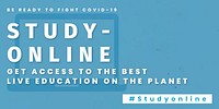 Study-online get access to the best live education template vector 