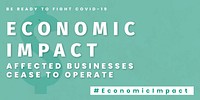 Economic impact due to Covid-19 template vector