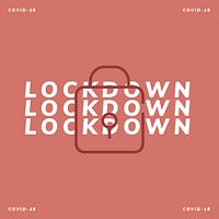 Lockdown social template vector