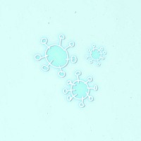 Coronavirus cell outbreak on blue background