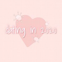 Dating in 2020 during coronavirus pandemic neon sign vector 