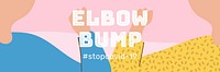 People doing the elbow bump to avoid coronavirus template vector