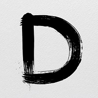 Letter D grunge brush stroke | Free Vector - rawpixel