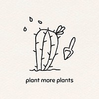 Plant more plants doodle style vector