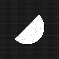 Distorted white semi circle on a grid background vector