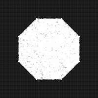 White geometric pentagon on a black background vector 