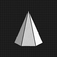 Distorted 3D pentagonal pyramid on a black background vector