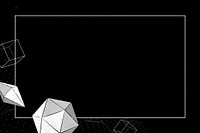 Gray geometric frame on black background vector