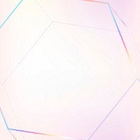 Pink geometric hexagonal prism vector