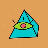 Green Eye of Providence symbol vector