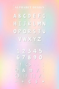 Styled alphabet and symbol set vector