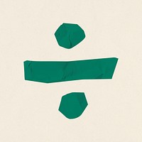 Green division paper cut symbol psd