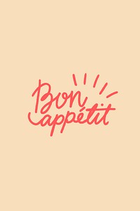 Doodle Bon appetit typography stylized font