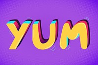 Psd yum funky message typography