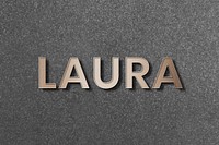 Laura typography in gold design element vector
