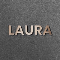 Laura typography in gold design element vector