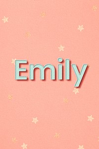 Emily word art typography vector