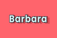 Barbara name halftone vector word typography