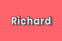 Richard name halftone vector word typography