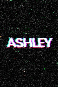 Ashley name psd typography glitch effect