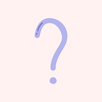 Question mark doodle typography vector font