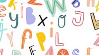 Doodle alphabet typography vector design space