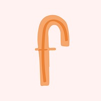 F letter doodle typography vector font