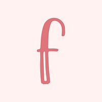 Letter F doodle font typography vector