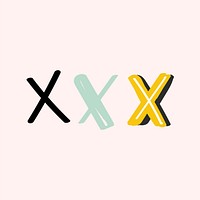 Letter X doodle font typography | Premium Vector - rawpixel