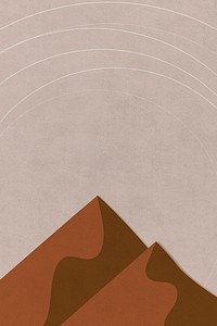 Dull color landscape mountain minimalist poster aesthetics