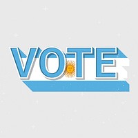 Vote message election Argentina flag illustration