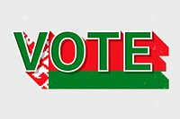 Election vote word Belarus psd flag