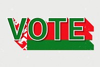 Vote word Belarus flag vector election