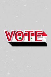 Vote Syria flag text vector
