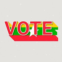 Vote message election Myanmar flag illustration
