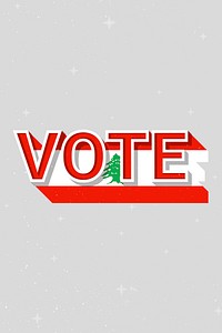 Lebanon election vote message democracy illustration