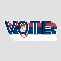 Serbia election vote text vector democracy